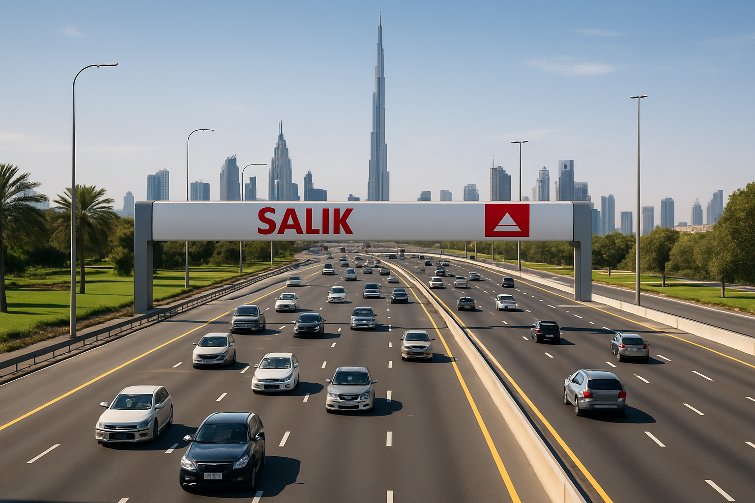 Smooth traffic flow on Dubai toll roads